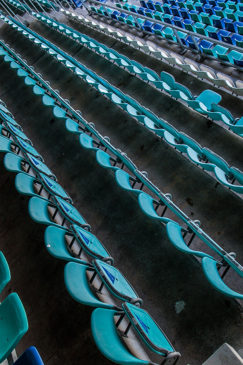 Tribune met zicht op het veld